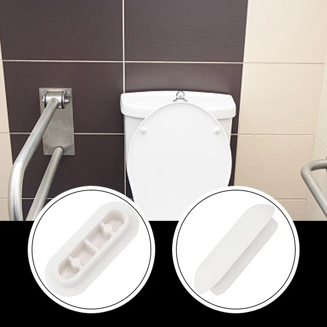 Set 8 Paraurti Per Sedile WC - Universali, Con Adesivo Forte, Bianchi (4,5x1,7x2 Cm)