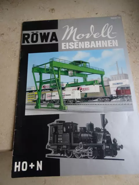 2 alte RÖWA Eisenbahn Kataloge HO + N -+ Neuheitenprospekt 1971