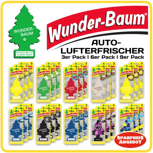 Wunderbaum Duft Baum Autoduft Auto Lufterfrischer 3er Pack Auswahl