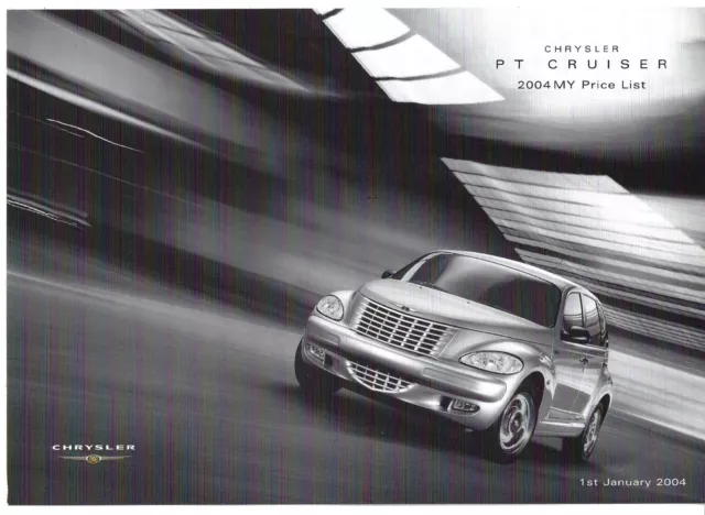 Chrysler PT Cruiser Prices & Options 2004 UK Market Single Sheet Brochure