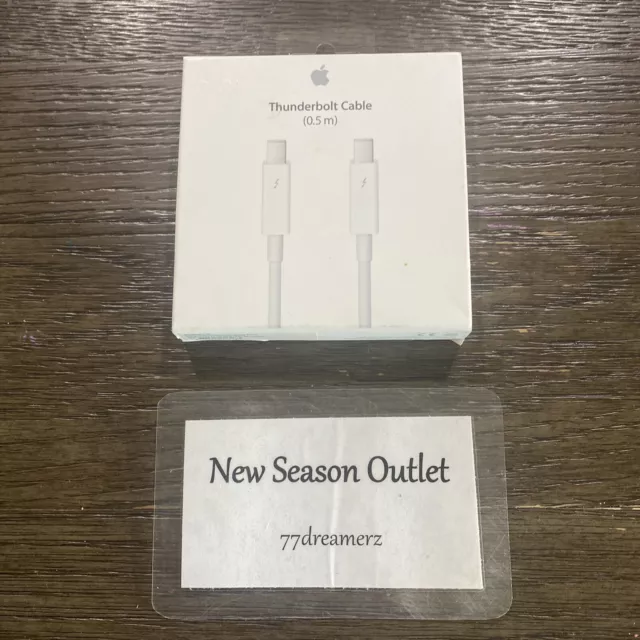 Apple Thunderbolt Cable 0.5m AUTHENTIC - MD862LL/A - White NEW FACTORY SEALED