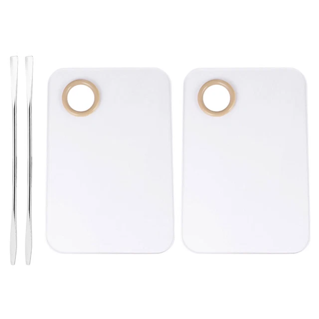 2 Tavolozze Pittura Acrilica Trasparenti - Ovali 15x25cm Per Miscelazione Colori, Per Artisti E Hobby