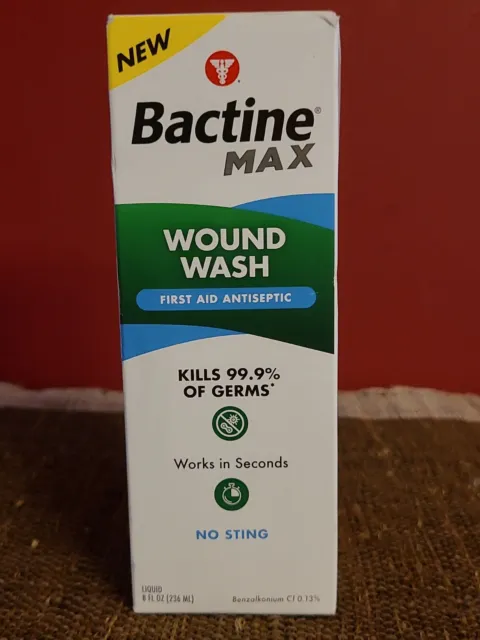 Líquido antiséptico para lavado de heridas Bactine MAX 8 FL OZ 3/23