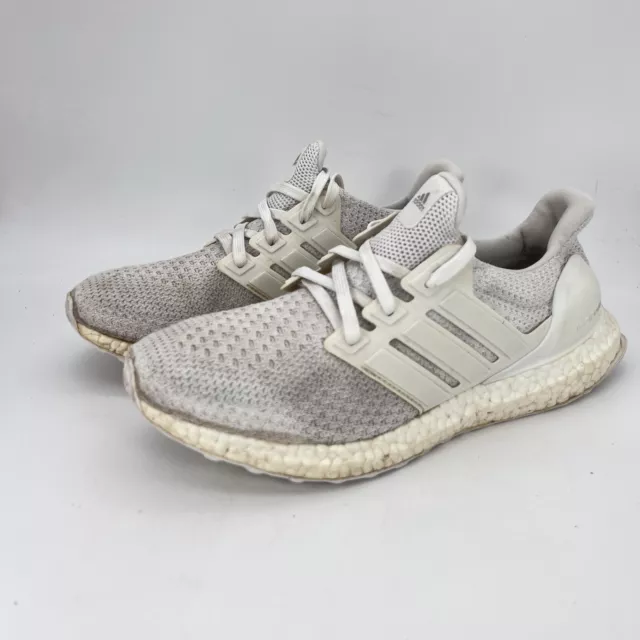 Adidas UltraBoost 2.0 Men Size 8 Running Sneaker Shoes Triple White AQ5929