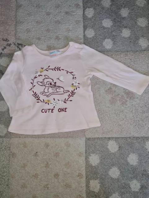 Baby Langarmshirt von Disney Baby - Bambi in Gr. 86/92 für Mädchen