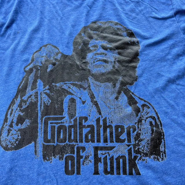 mens godfather of funk james brown music t shirt size L Large