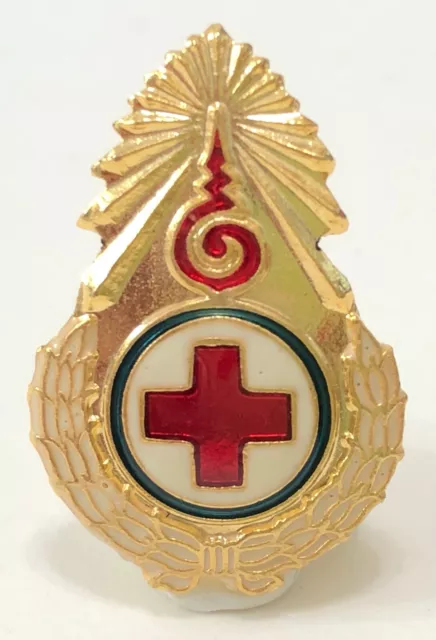 THAILAND RED CROSS SOCIETY - KING'S RANK AWARD MINIATURE Metal White Pin Patch