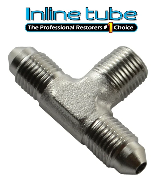 -3An Male Tee To 1/8 Pipe Npt Male Adapter Fitting Stainless Steel Ans105