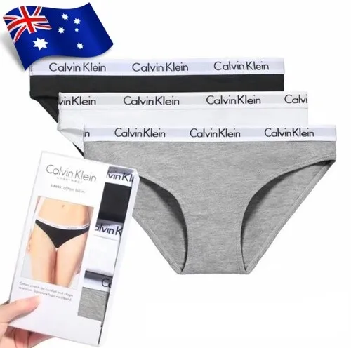 3 X CALVIN KLEIN Women's Cotton Stretch Bikini CK Underwear S M L XL