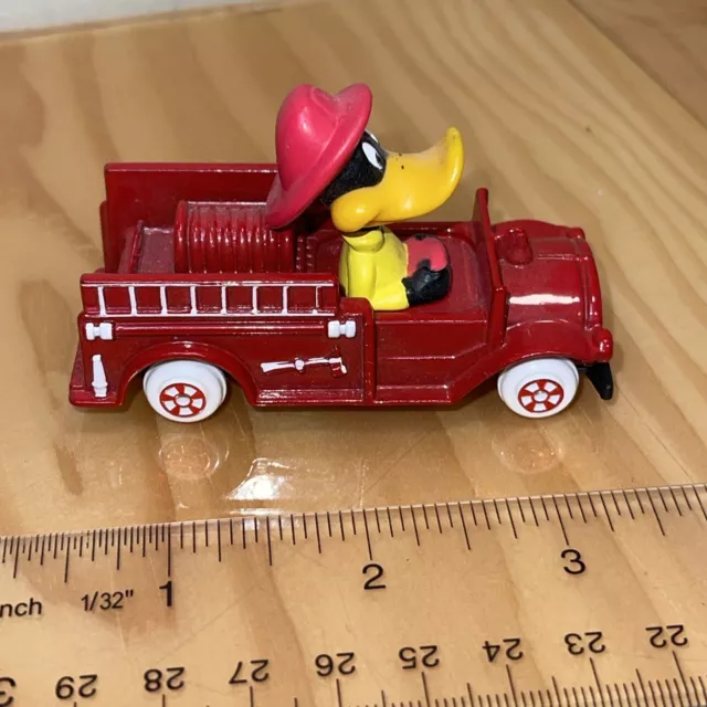 Vintage Diecast ERTL Looney Tunes Daffy Duck Warner Brothers WB Fire Truck 1988