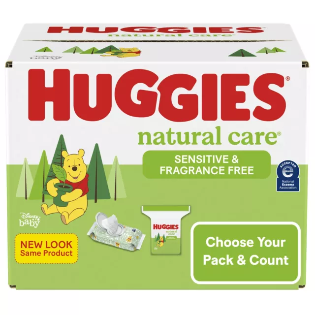 Baby Wipes Huggies Natural Care Sensitive Baby Wipes, Unscented 288 Count