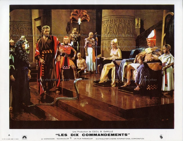 *CHARLTON HESTON YUL Brynner les 10 commandements Photo exploit papier