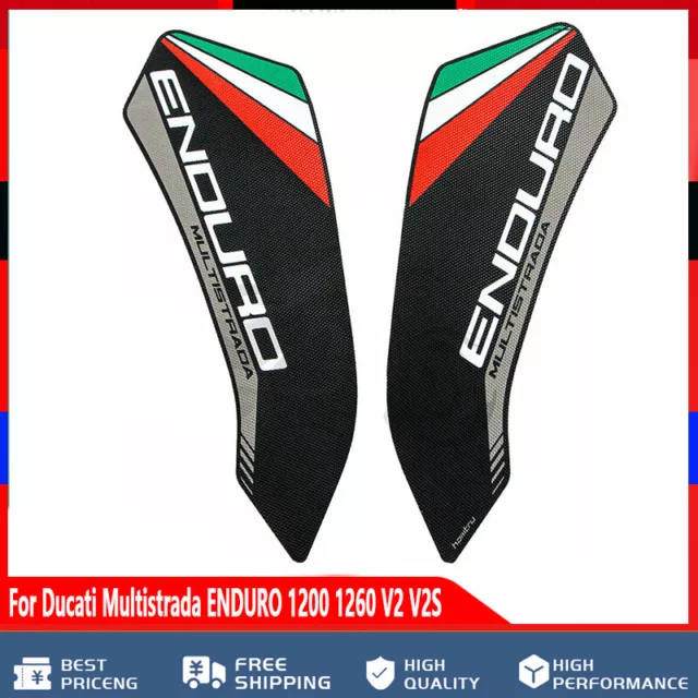 For Ducati Multistrada ENDURO1200 Tank Side Pad Sticker Knee Grip Traction Decal
