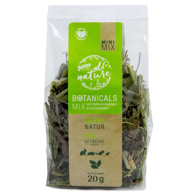 Bunny Nature Botanicals Mini Mix Con Pfefferminzblättern & Fiori Camomilla 20 G
