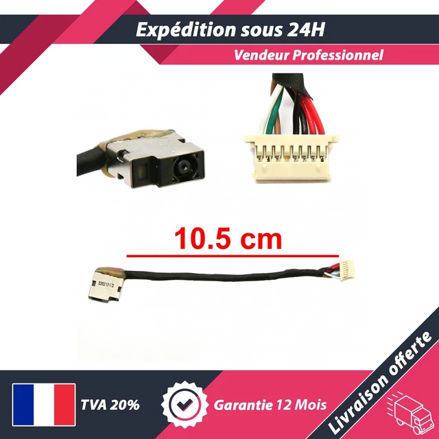 Jack D'Alimentation DC De Rechange Pour PC Portables HP/Compaq (Modèles 15-db0041ax, Etc.)