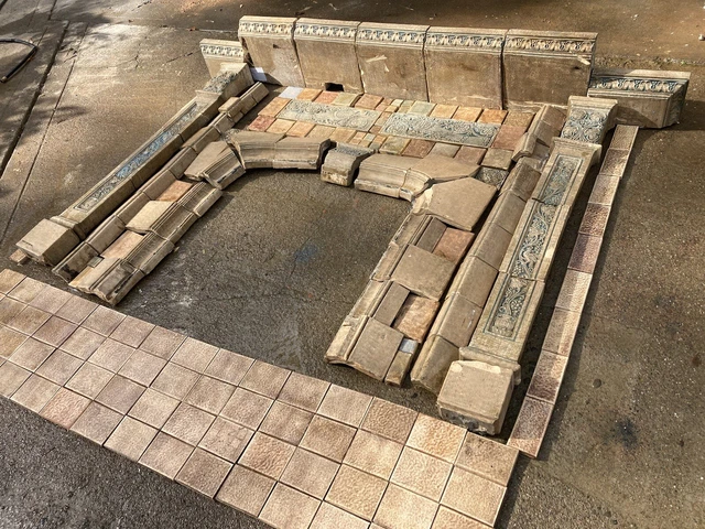 Original Tile Batchelder Fireplace Mantel Surround c. 1920’s