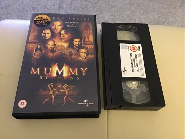 THE MUMMY RETURNS - VHS Movie Video Cassette Tape- VGC Big Box Version ...
