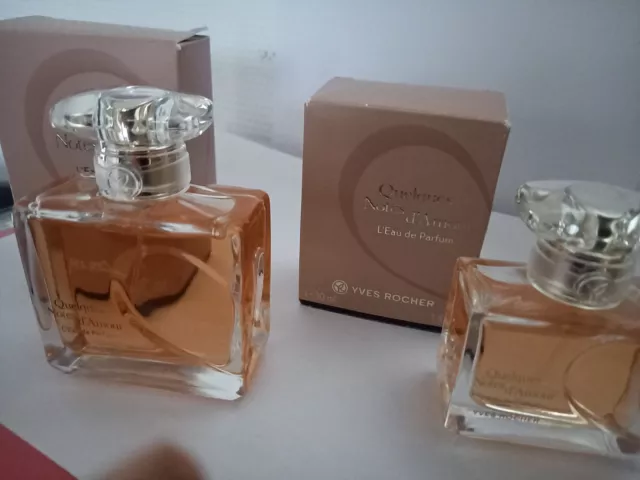 lot de 2 parfum quelques notes d amour 50+30 ml yves rocher plein dans boite