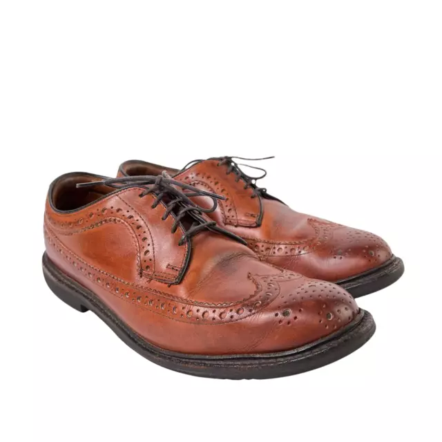 Allen Edmonds Fenway Brown Leather Wingtip Lace Up Oxford Dress Shoes Mens 9.5 D