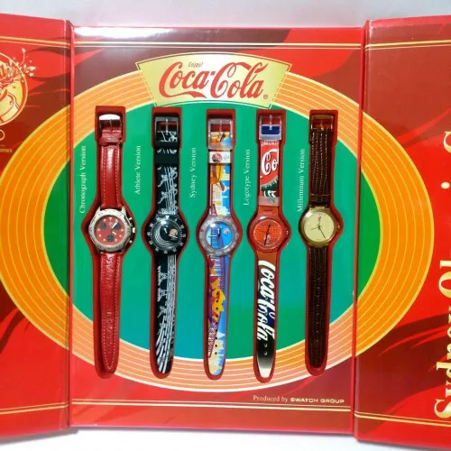 SWATCH x Coca-Cola Wrist Watch Collection Sidney Olympic Games 2000 Used IM547