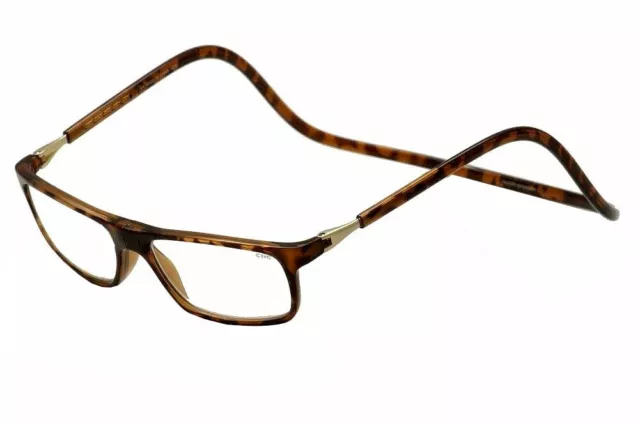 Clic Reader Eyeglasses Executive Tortoise Full Rim Magnetic Reading Glasses