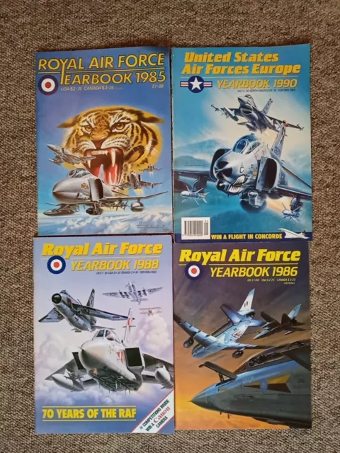 4 x Royal Air Force Yearbooks 1986,85,88,90.