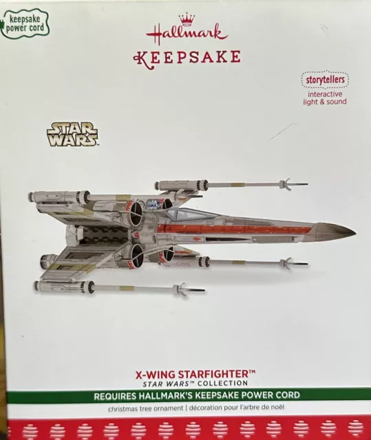 Rare Hallmark 2017 Star Wars Storytellers X-Wing Starfighter Talking Ornament