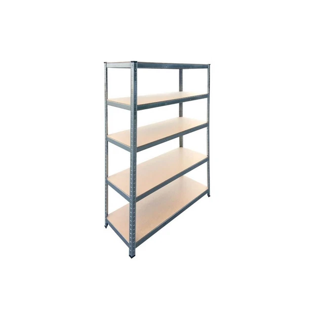 Etagère 5 tablettes Charges lourdes L120xP45xH180 cm Structure Acier verni Plate
