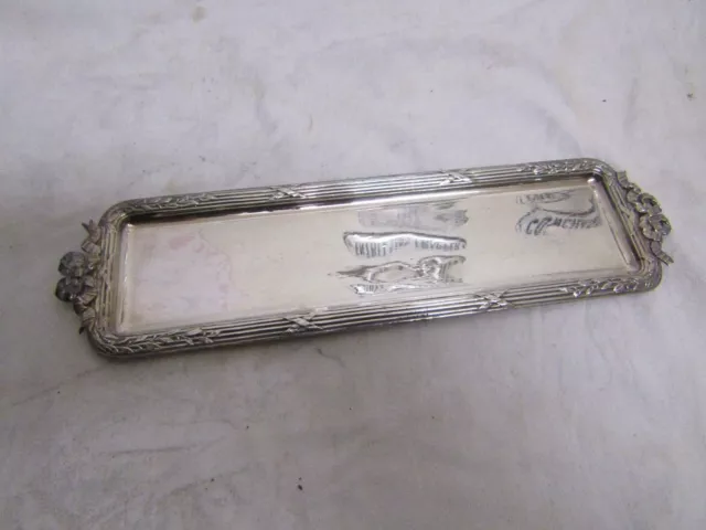 petit plateaux louis 16  en métal argente   art de la table argenterie