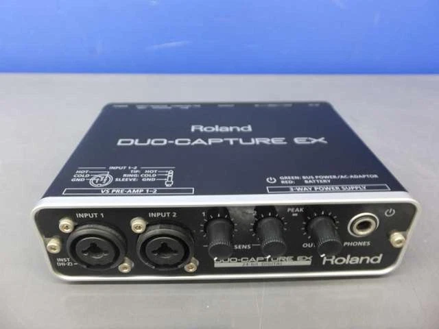 Roland UA-22 DUO-CAPTURE EX Audio MIDI Interface 24 Bit Digital From Japan