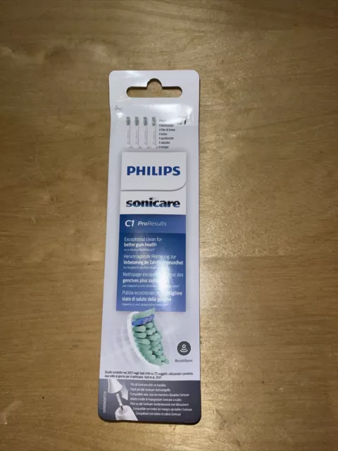 Philips Sonicare C1 Teste spazzolino elettrico di ricambio, risultati professionali 4 pz