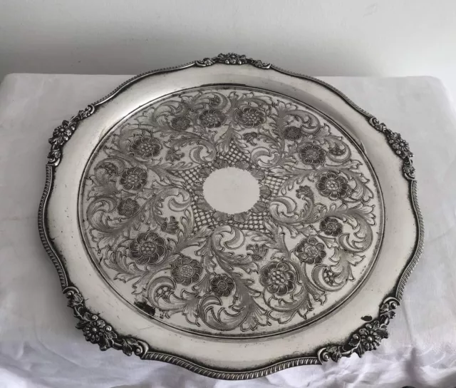 A superb large vintage VINERS ALPHA SILVER PLATED / Wine / drinks serving tray