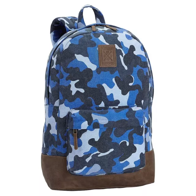 NWT $50 POTTERY BARN TEEN Northfield Blue Camo Backpack