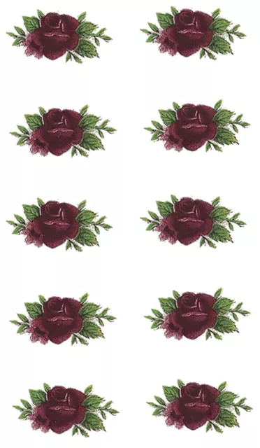 Brocas de cerámica tobogán de rosa borgoña 20 piezas 5/8"" X 3/8"" Bx