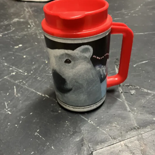 1993 Coke Always Coca Cola Polar Bear Insulated Thermo Cup Mug Whirley USA 6"