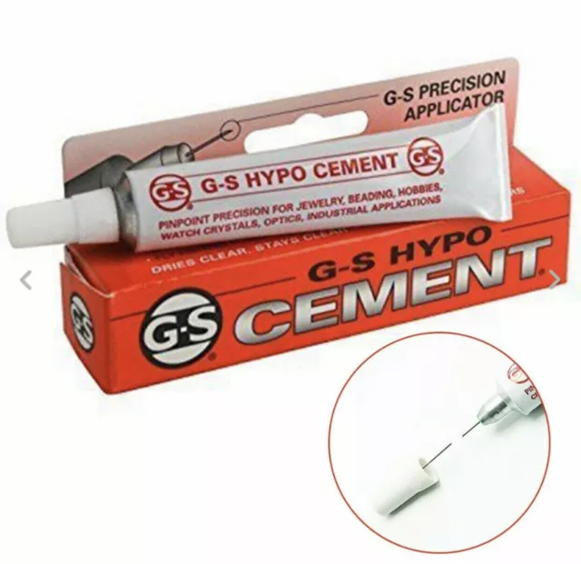 9ml G-S GS HYPO Cement Adhesive Glue For Watch Crystal, Bezel, Beads etc GENUINE