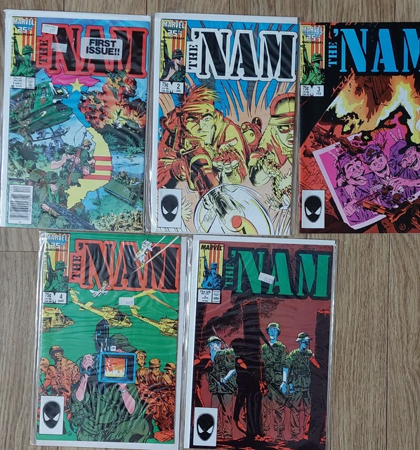 The Nam Marvel Comics #1 #2 #3 #4 #5