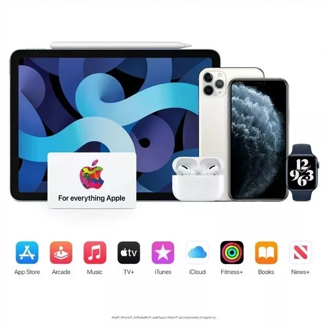 Apple Gift Card App Store Itunes Value Digital Email Delivery $170 Value 2