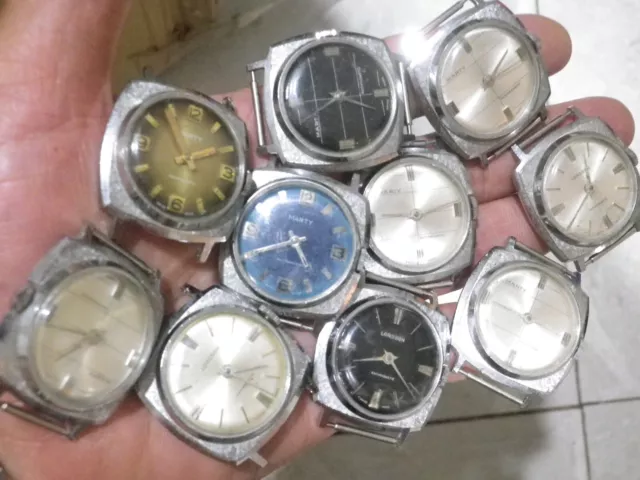 Lote De 9 Relojes Suizos Militares Años 60 2 Especiales Funcionan Ok Watches