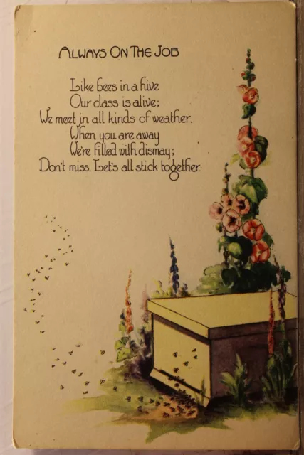 Greetings All Kinds of Weather Always On Job Postcard Old Vintage Card View Post
