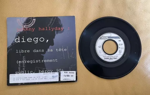 Johnny Hallyday - Diego - Promo radio vinyle 1991