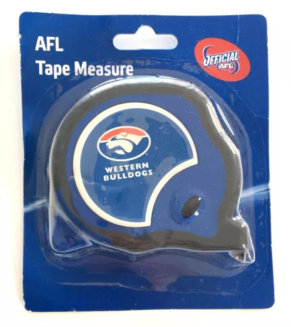 WESTERN BULLDOGS OFFICIAL AFL FOOTY 8m TAPE MEASURE BUILDERS MEASURING