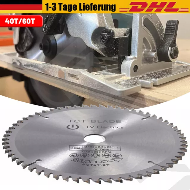 Für Dewalt Bosch Sägeblatt Kreissägeblatt 24-60 Zähne 165 x 20mm Holz Kreissäge