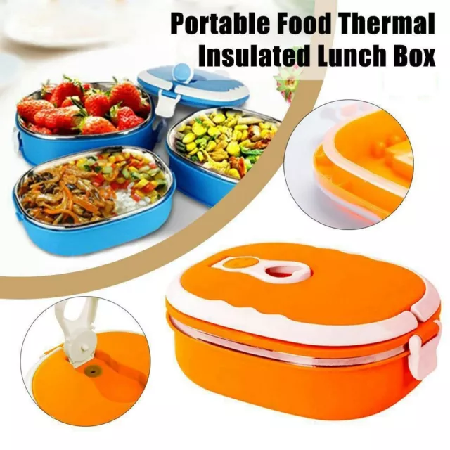 Single/Double Layer Stainless Steel Insulated Bento Lunch Box Food Container AU