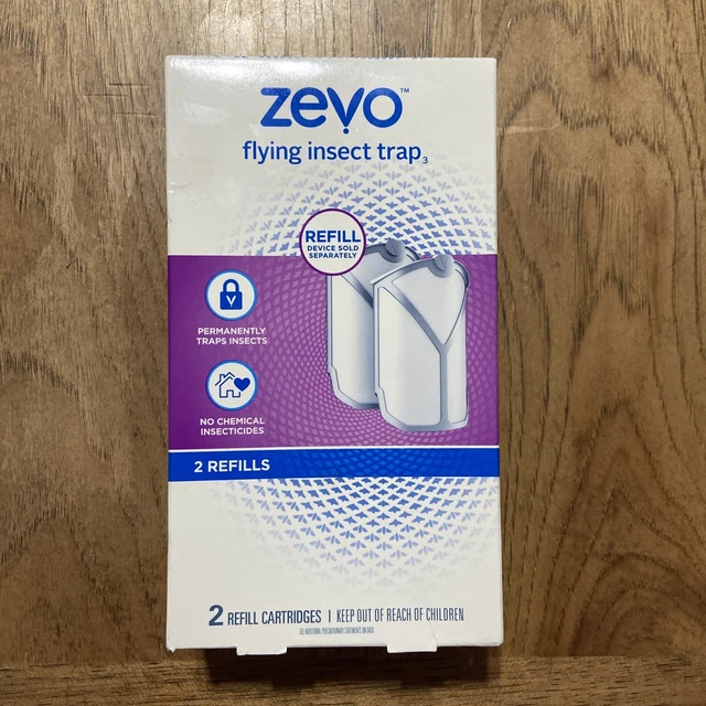 Zevo Flying Insect Trap Refill Kit 2 Cartridges Pest Control For Model M364