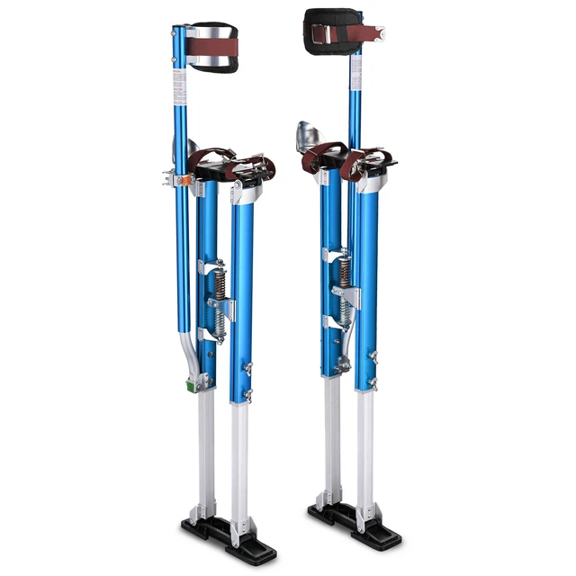 36 in to 50 in Blue Aluminum Drywall Stilt