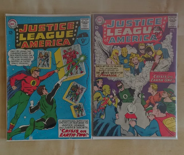 JUSTICE LEAGUE OF AMERICA #21+22 1st SA Hourman & Doctor Fate. 1st SA X-over.