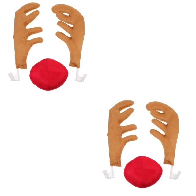2 Sets Rentier Auto Dekoration Weihnachtsautogeweih Weihnachtsdeko Schmücken