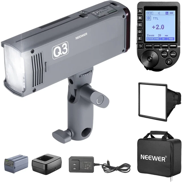 Neewer 200Ws 2.4G TTL Flash Strobe 1/8000 HSS Cordless Monolight w Q-C Wireless