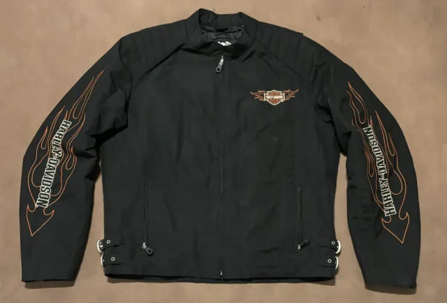 Harley Davidson Flames Jacket Sz L